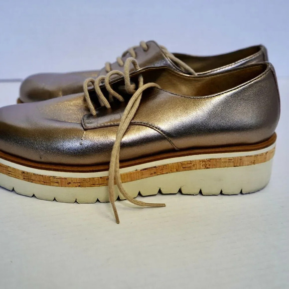 Bussola Copper Bronze‎ Leather Lace Up - Womens Sz 10 (EU 41) Preppy Glam Core - Picture 2 of 8